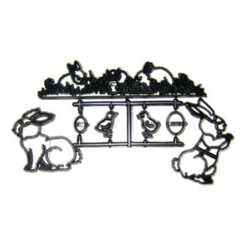 Zajíčci a  kuřátka sada - patchwork na marcipán